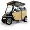 Three Sided Sunbrella Golft Cart Enclosure in Wheat for EZGO RXV