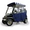 Three Sided Sunbrella Golft Cart Enclosure in Navy for EZGO TXT Medalist