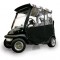 Three Sided Sunbrella Golft Cart Enclosure in Black for EZGO RXV
